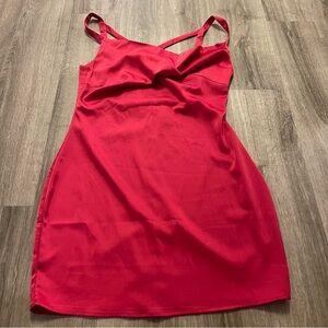 Nasty Gal Pink Silk Dress